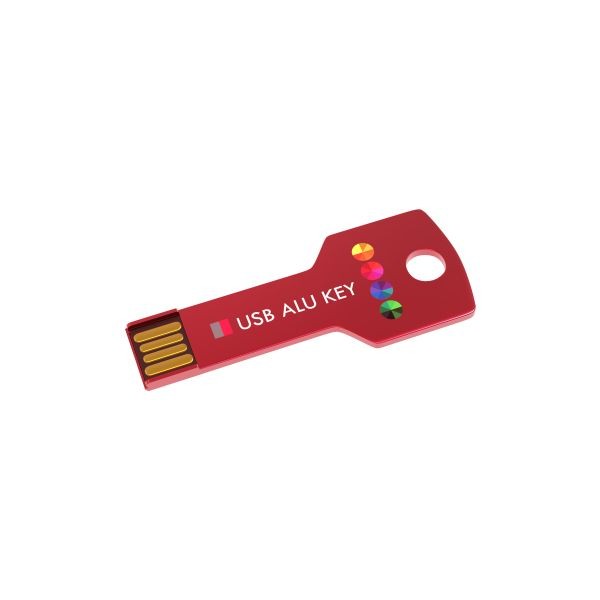 USB Stick Alu Key- Rood- 4GB 2.0