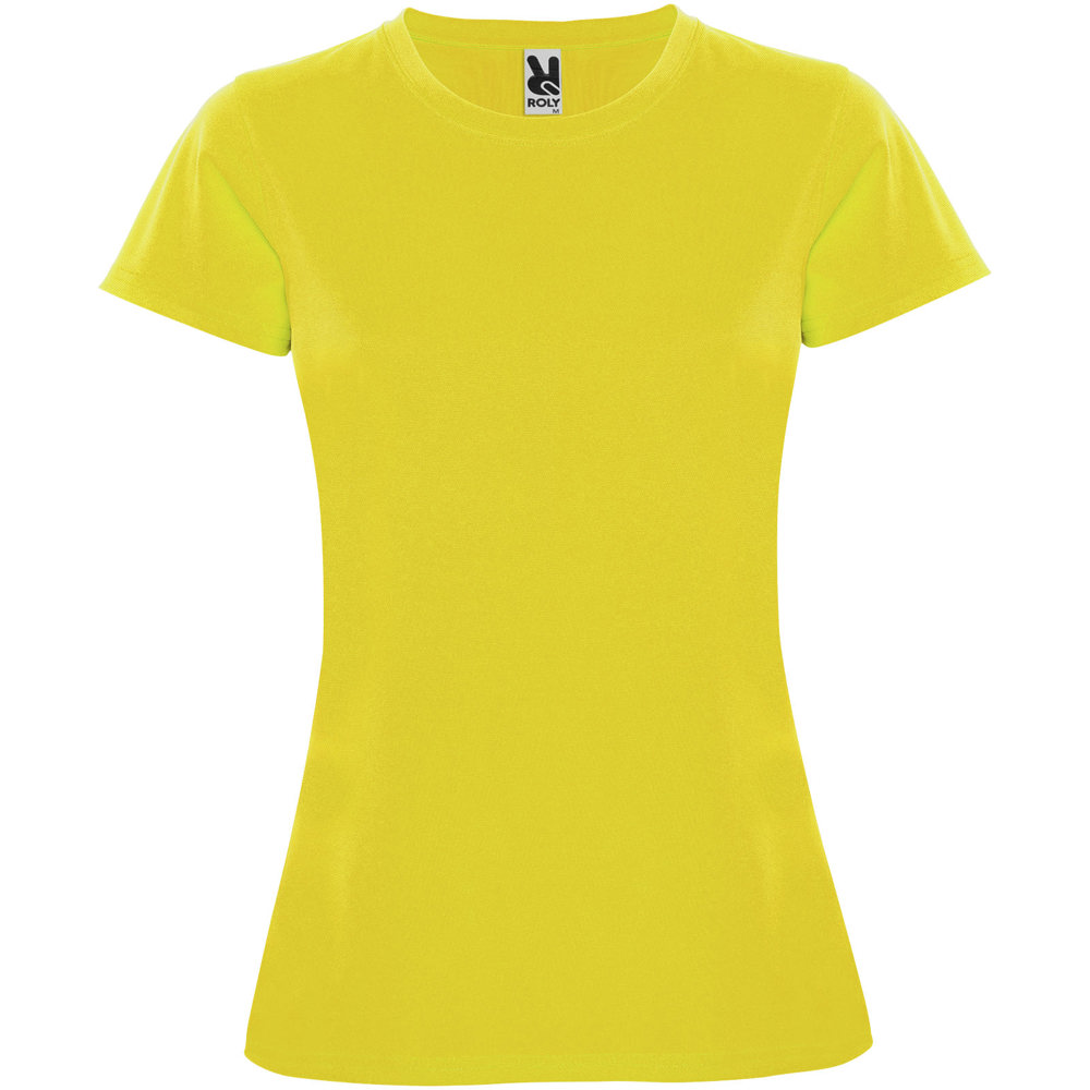 Montecarlo sportshirt met korte mouwen voor dames - bedrukt of onbedrukt verkrijgbaar - Geel
