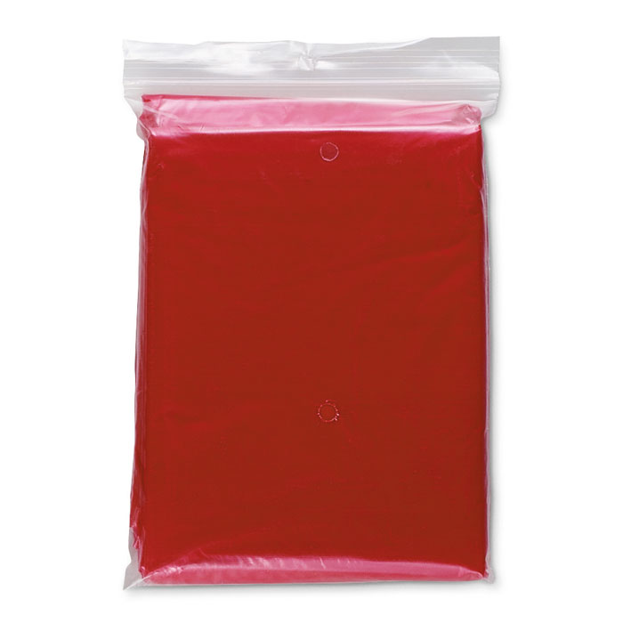 SPRINKLE - Opvouwbare poncho - bedrukt of onbedrukt verkrijgbaar - rood