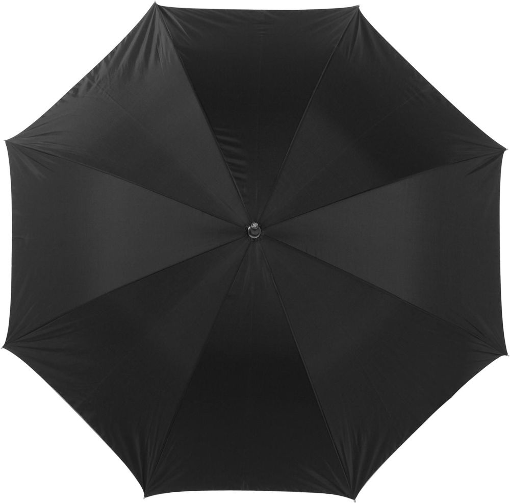 Polyester (190T) paraplu Melisande - voor bedrijven en relatiegeschenken - zwart/zilver