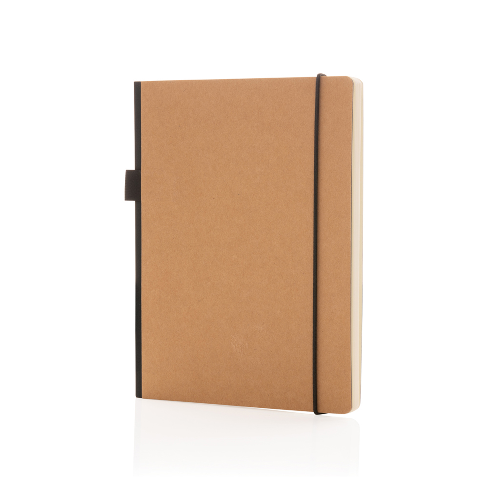 A5 deluxe kraft hardcover notitieboek - met logo of onbedrukt bestellen - bruin (± PMS 728)