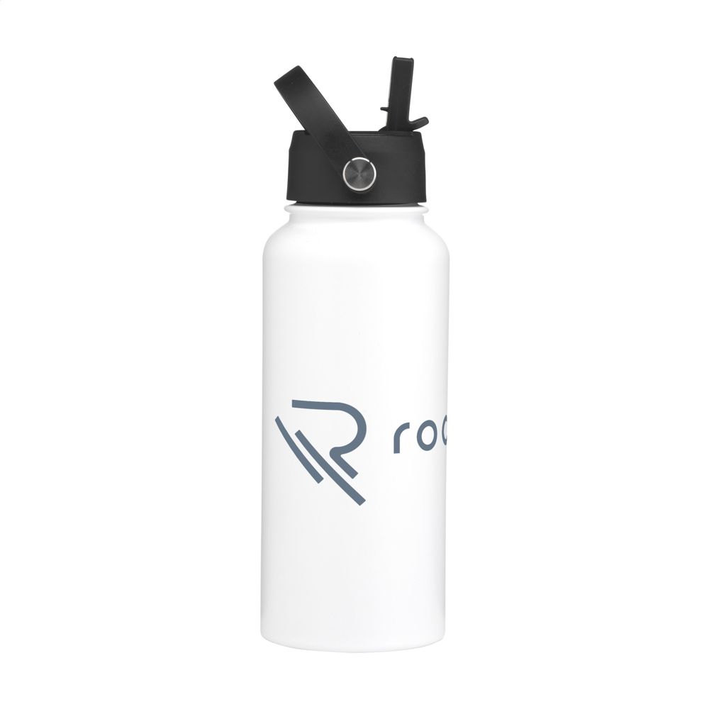 Eddy RCS Recycled Steel Bottle 900 ml thermosfles - kopen of bedrukken - Wit/Wit
