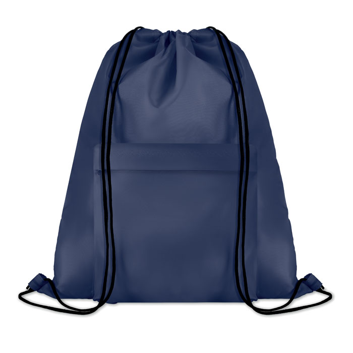 POCKET SHOOP - Rugzakje met voorvak en rits - met logo of onbedrukt bestellen - blauw