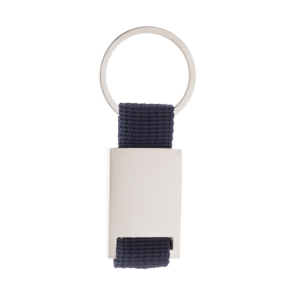 Poxil - sleutelhanger - met logo of onbedrukt bestellen - donker blauw/zilver