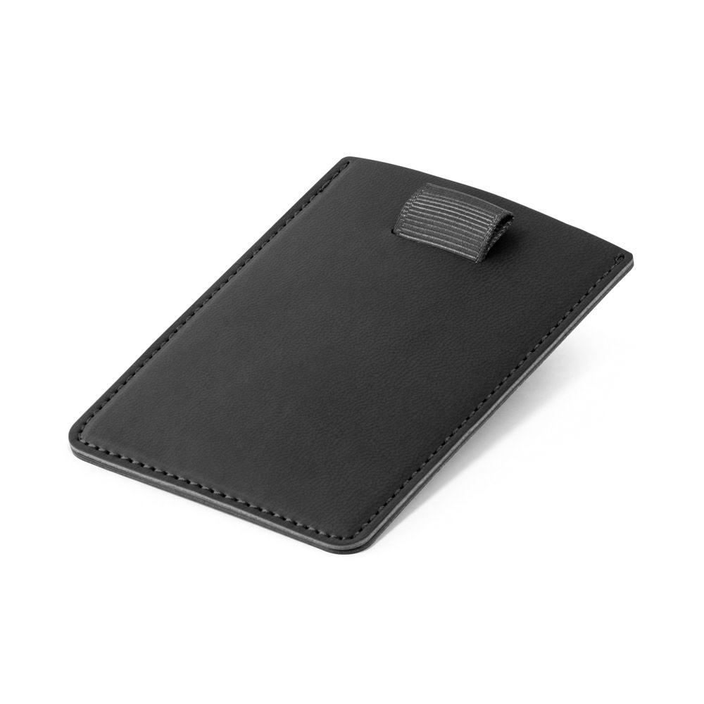 POPPY. RFID-blokkerende PU kaarthouder - voor bedrijven en relatiegeschenken - zwart