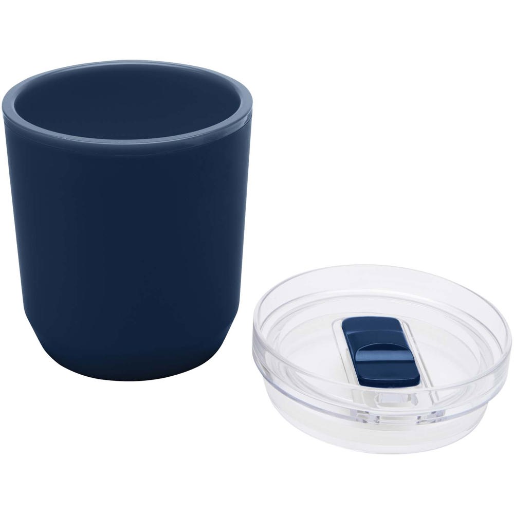 Hudson 180 ml dubbelwandige beker van gerecycled plastic