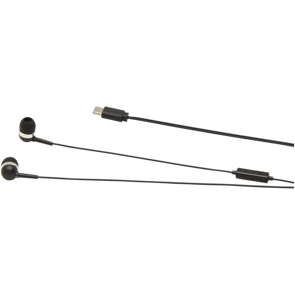 Baekdu bedrade Type-C headset met opbergdoos van gerecycled plastic