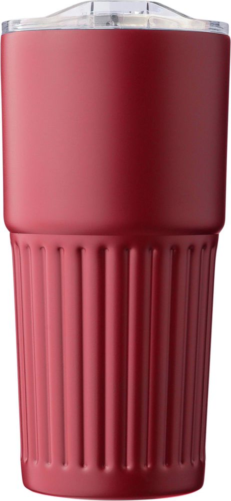 Gerecyclede roestvrijstalen dubbelwandige drinkmok (500 ml) Kael - met logo of onbedrukt bestellen - bordeaux