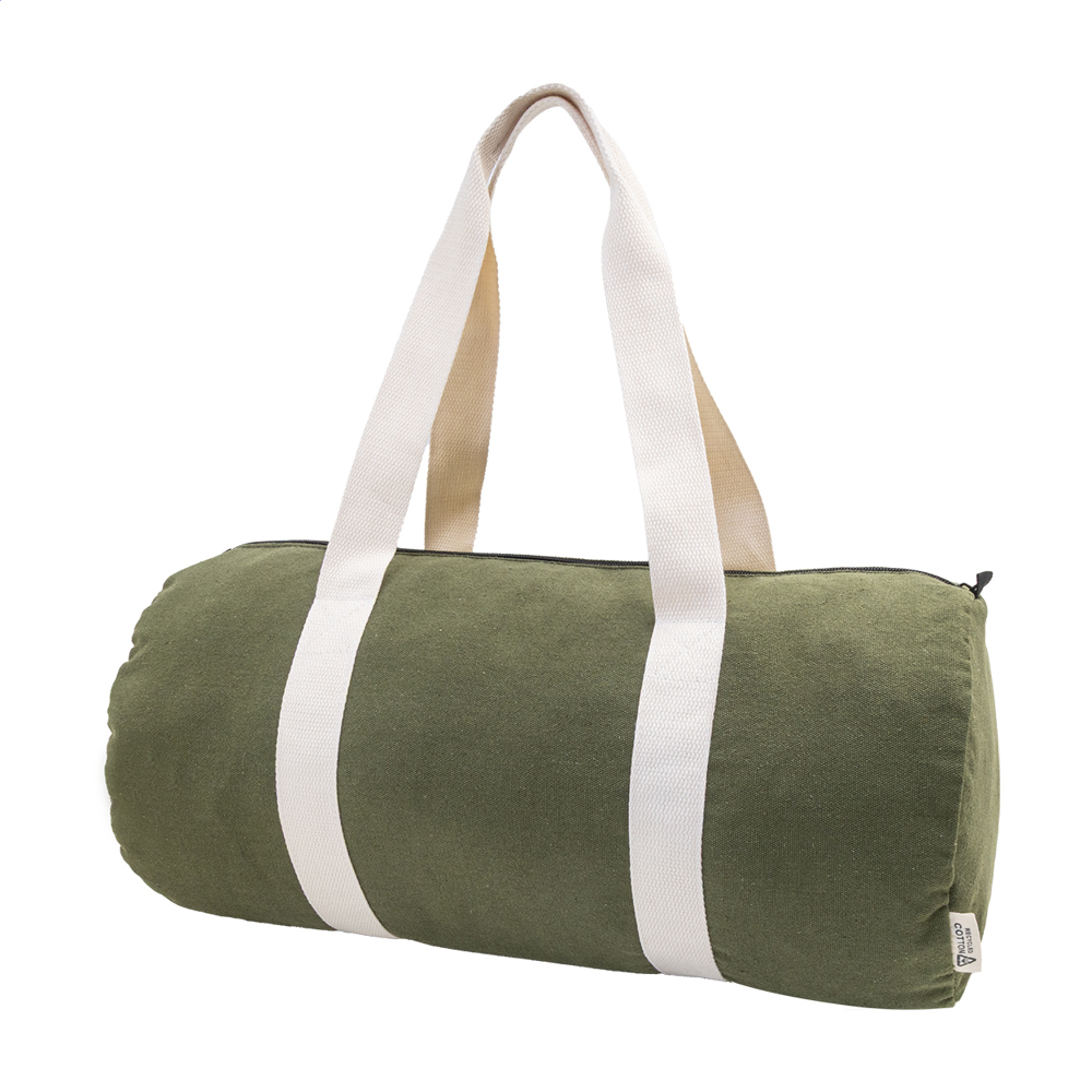 Rekan Duff - sporttas van gerecycled canvas - met logo of onbedrukt bestellen - groen
