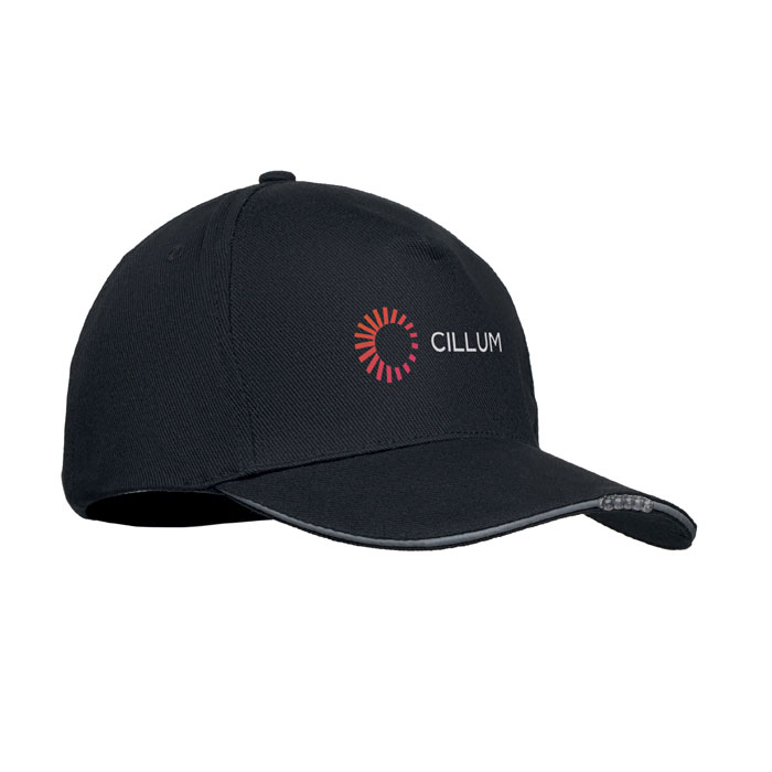 LUZCAP - 5 panelen LED baseballpet katoen 2 - met logo of onbedrukt bestellen