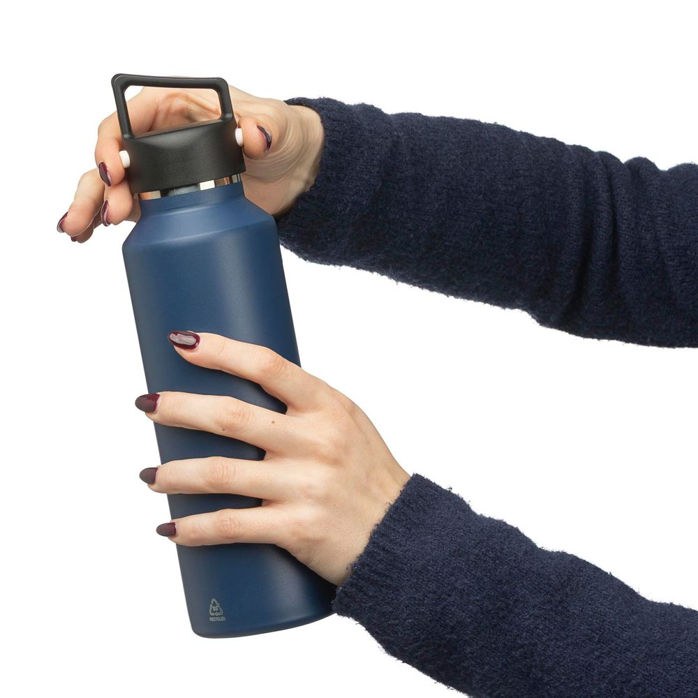 Gerecyclede roestvrijstalen dubbelwandige fles (600 ml) Mace