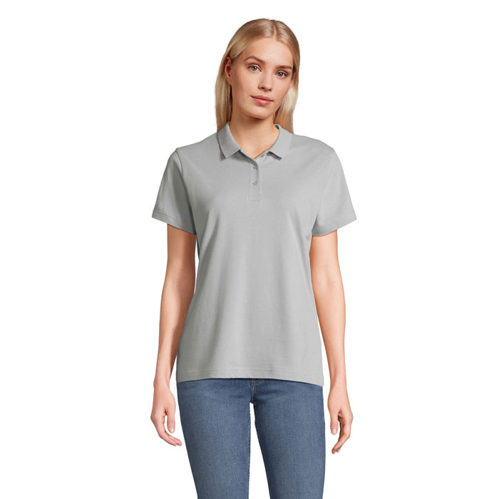 PULSE WOMEN - PULSE DAMES POLO - met logo of onbedrukt bestellen - Zuiver Grijs