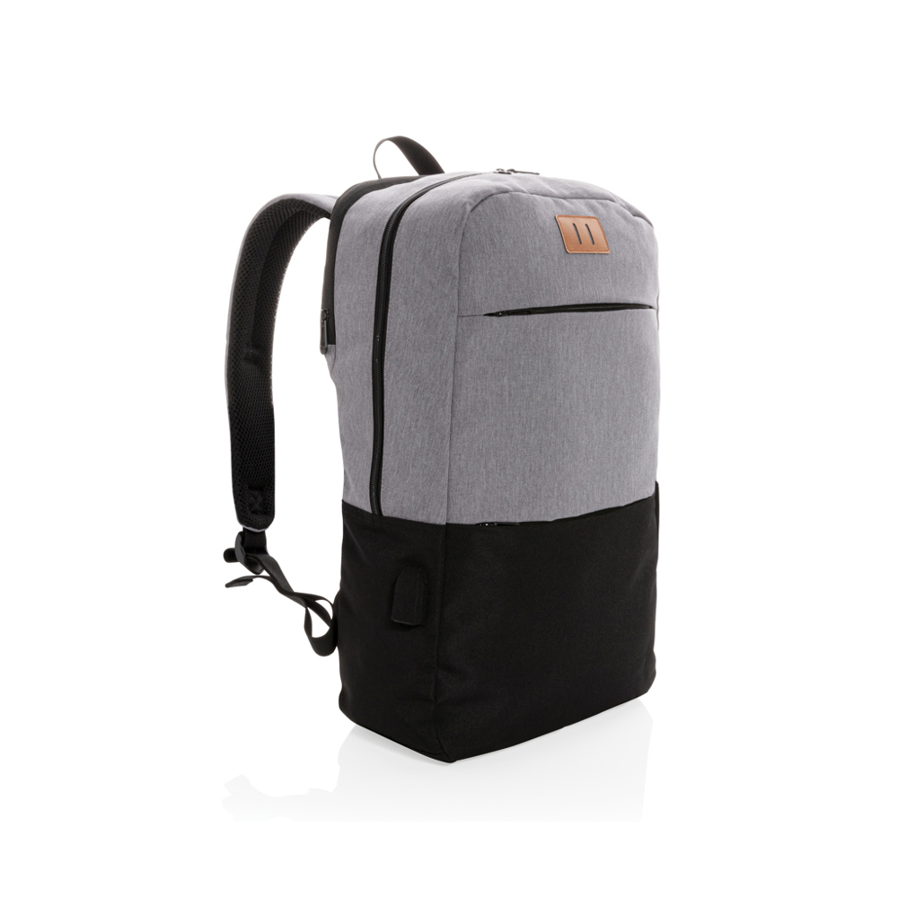 Modern 15.6" USB & RFID laptop rugzak PVC vrij - bedrukt of onbedrukt verkrijgbaar