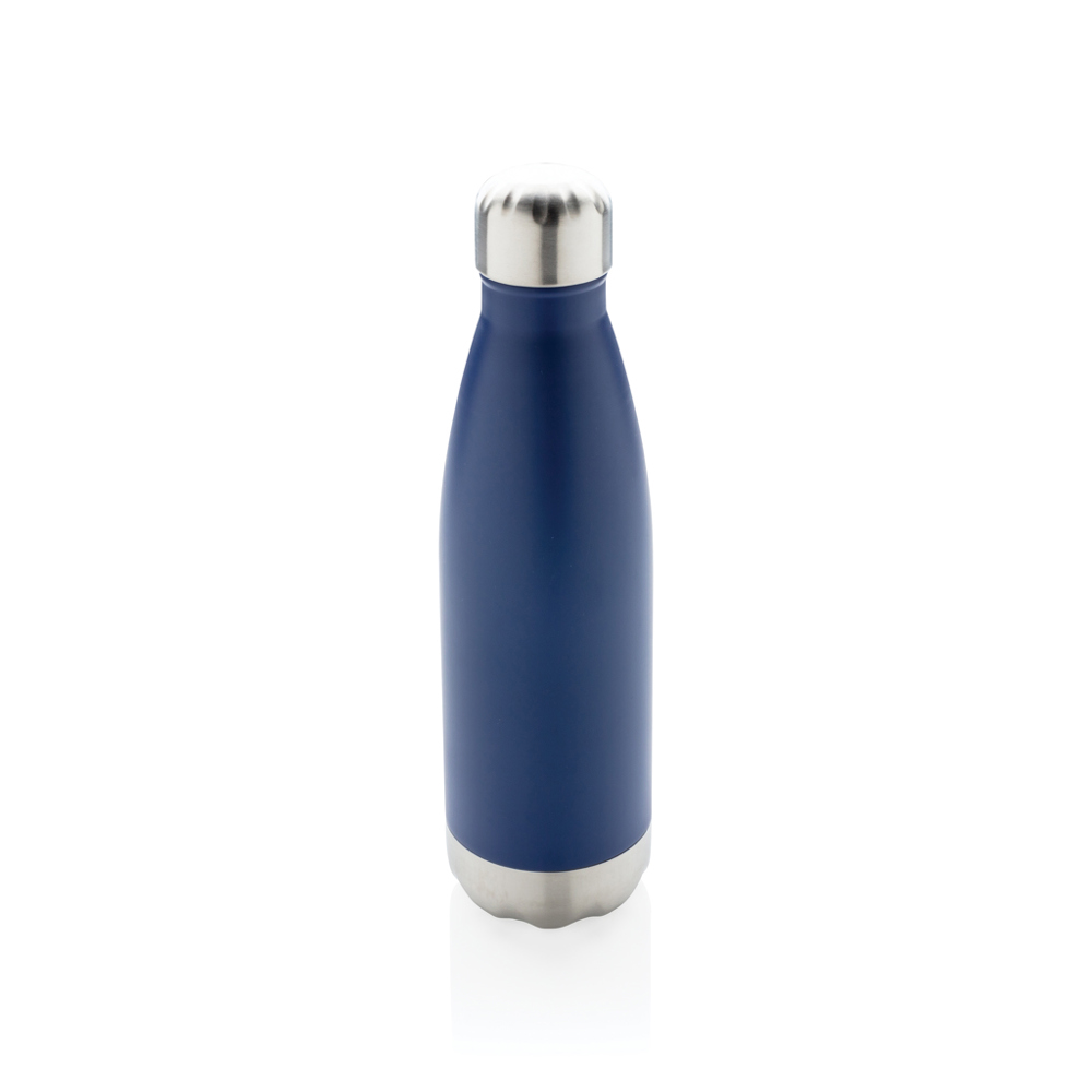Vacuüm geïsoleerde roestvrijstalen fles - met logo of onbedrukt bestellen - blauw (± PMS 288C)