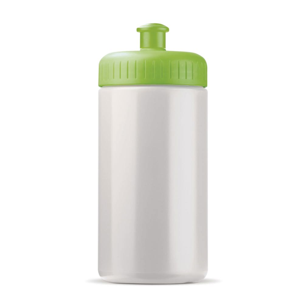 Sportbidon classic 500ml - bedrukt of onbedrukt verkrijgbaar - Wit / Lichtgroen