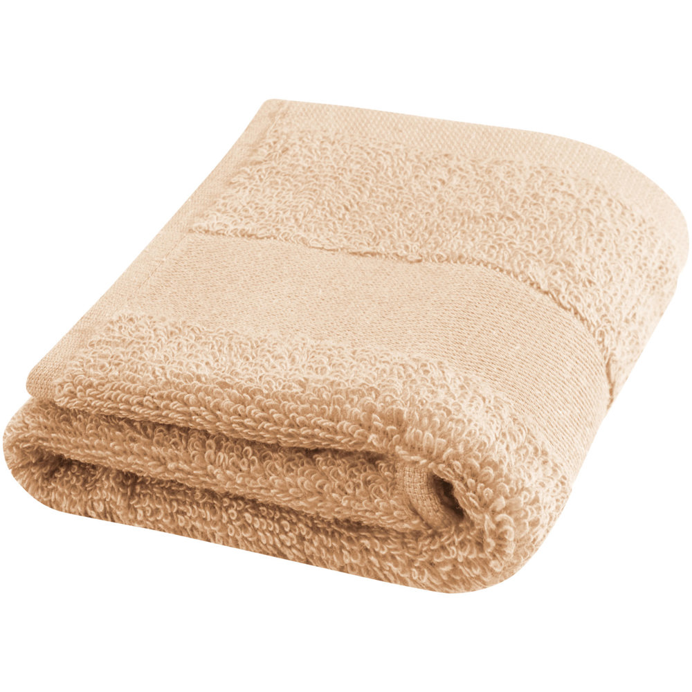 Sophia handdoek 30 x 50 cm van 450 g/m² katoen - bedrukt of onbedrukt verkrijgbaar - Beige