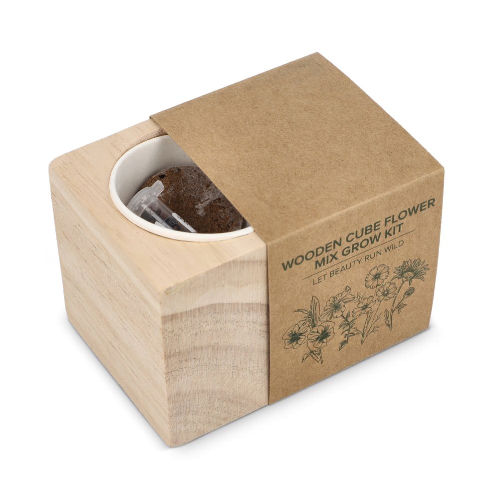 FSC Houten Plantenbak Set - Bloemenmix
