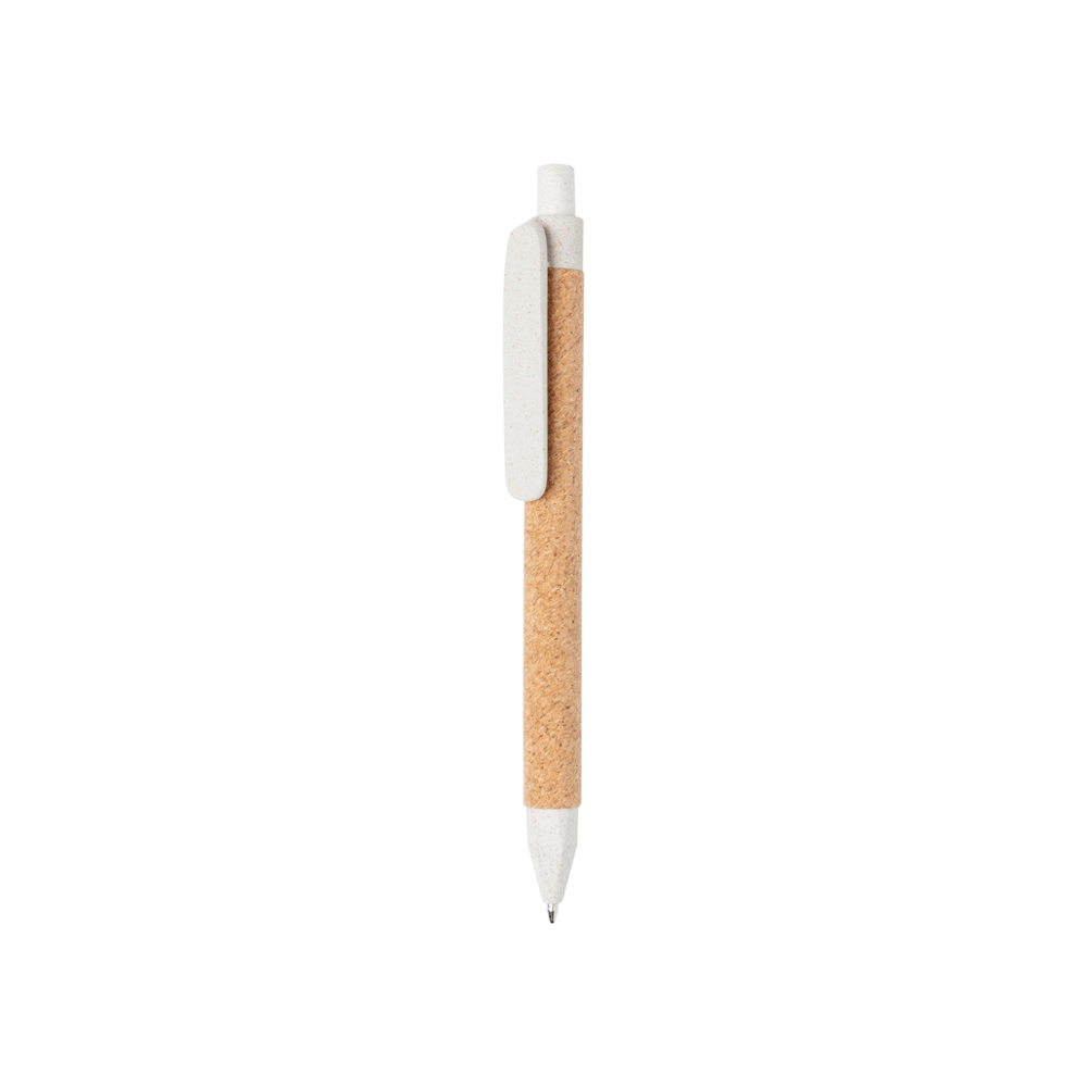 Write tarwestro en kurk pen - met logo of onbedrukt bestellen - wit (± PMS White)