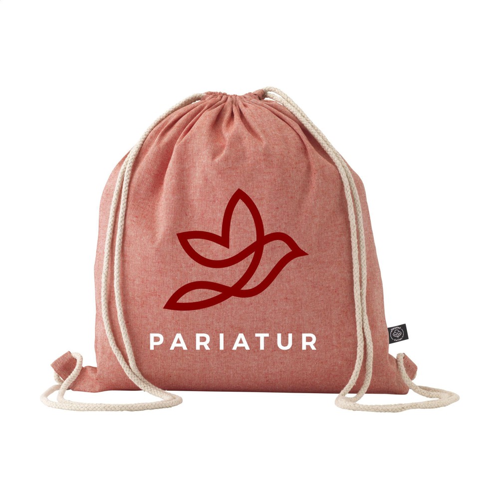 GRS Recycled Cotton PromoBag (180 g/m²) rugzak - rood
