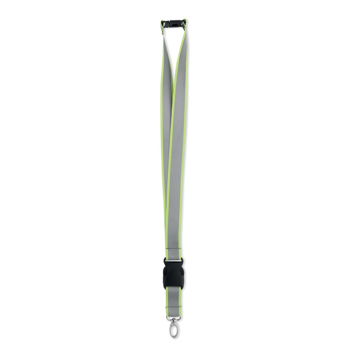 TOSEE - RPET lanyard reflecterend - met logo of onbedrukt bestellen - Neon geel