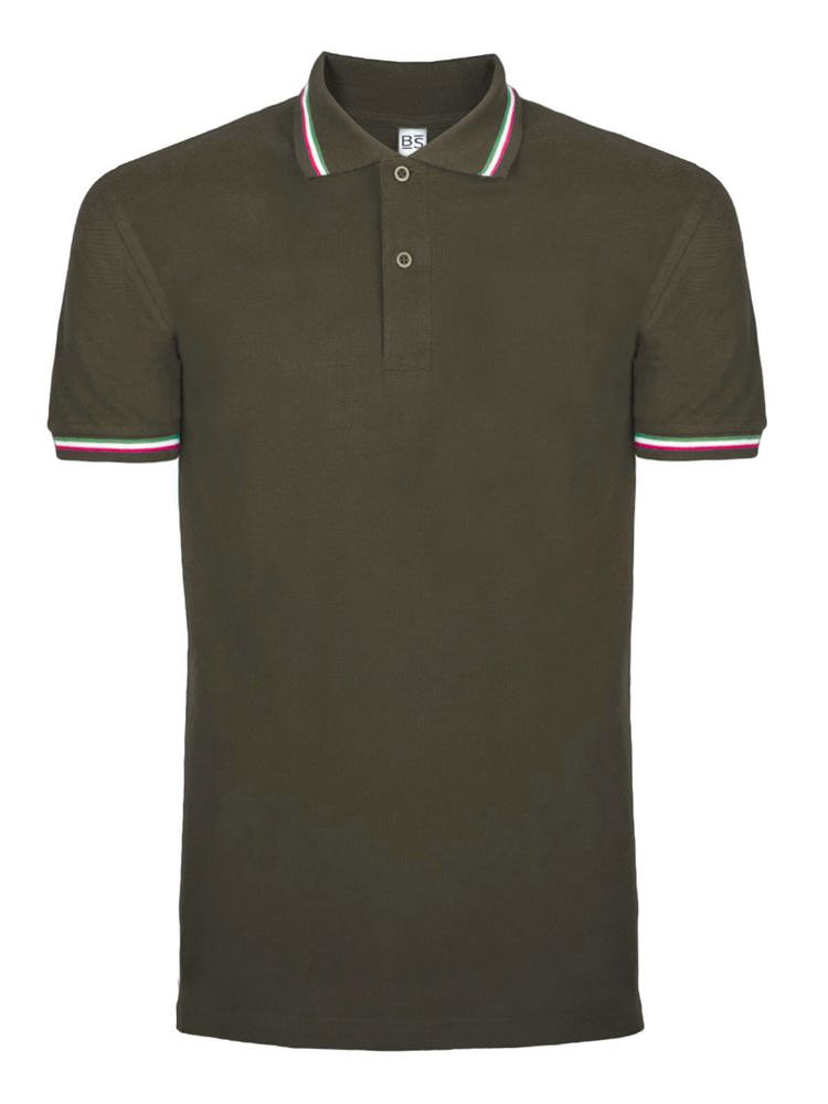 BS Italy polo, 200 gr/m² - met logo of onbedrukt bestellen - Olijfgroen (PMS 418C)
