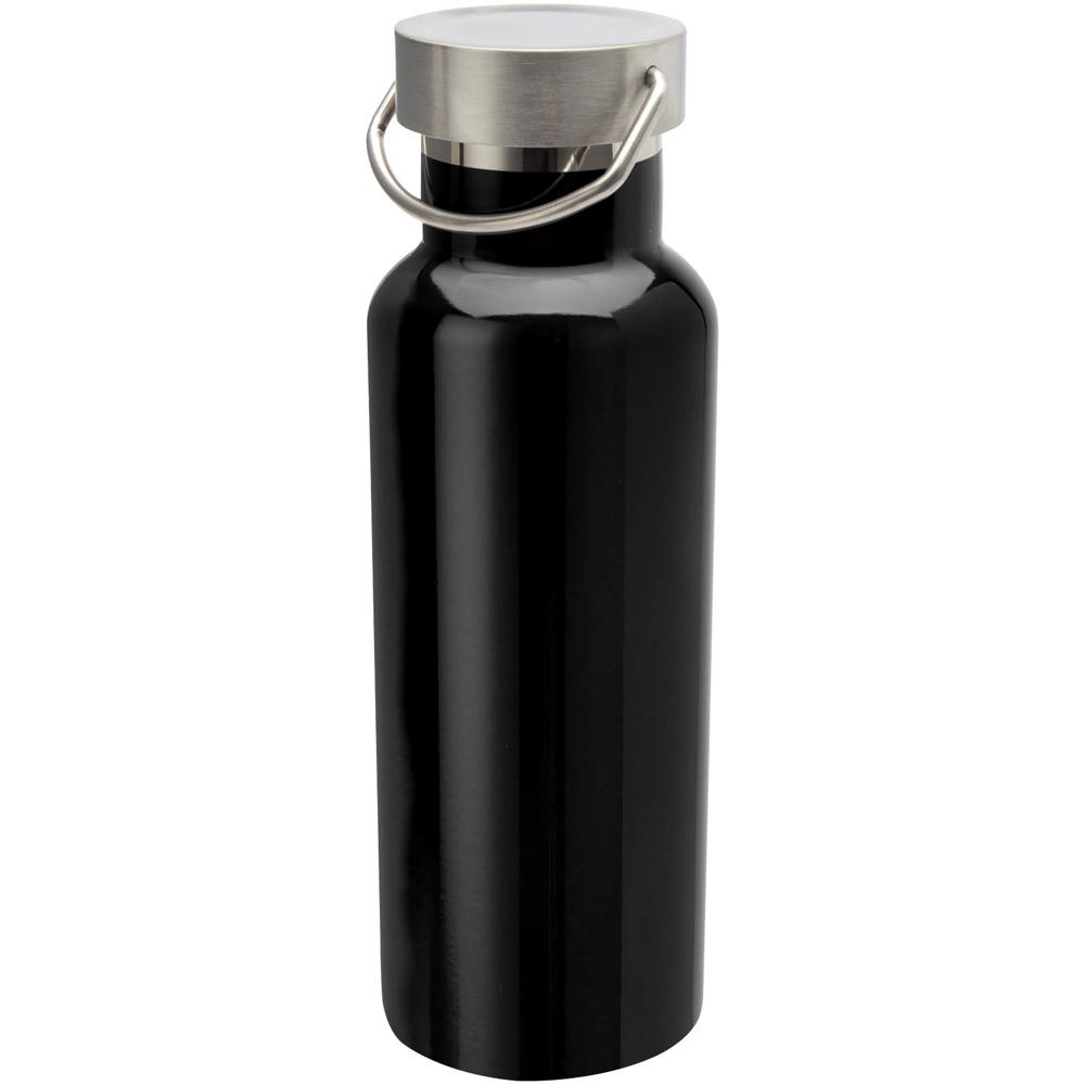 Thor 500 ml RCS gecertificeerde waterfles van gerecycled roestvrijstaal - voor bedrijven en relatiegeschenken - Zwart