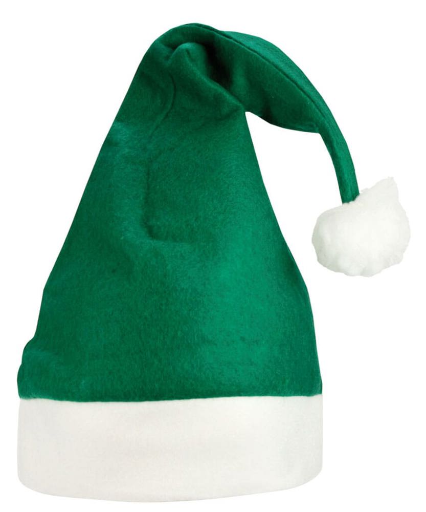 Kerstmuts - met logo of onbedrukt bestellen - Groen (PMS 7733C) / Wit