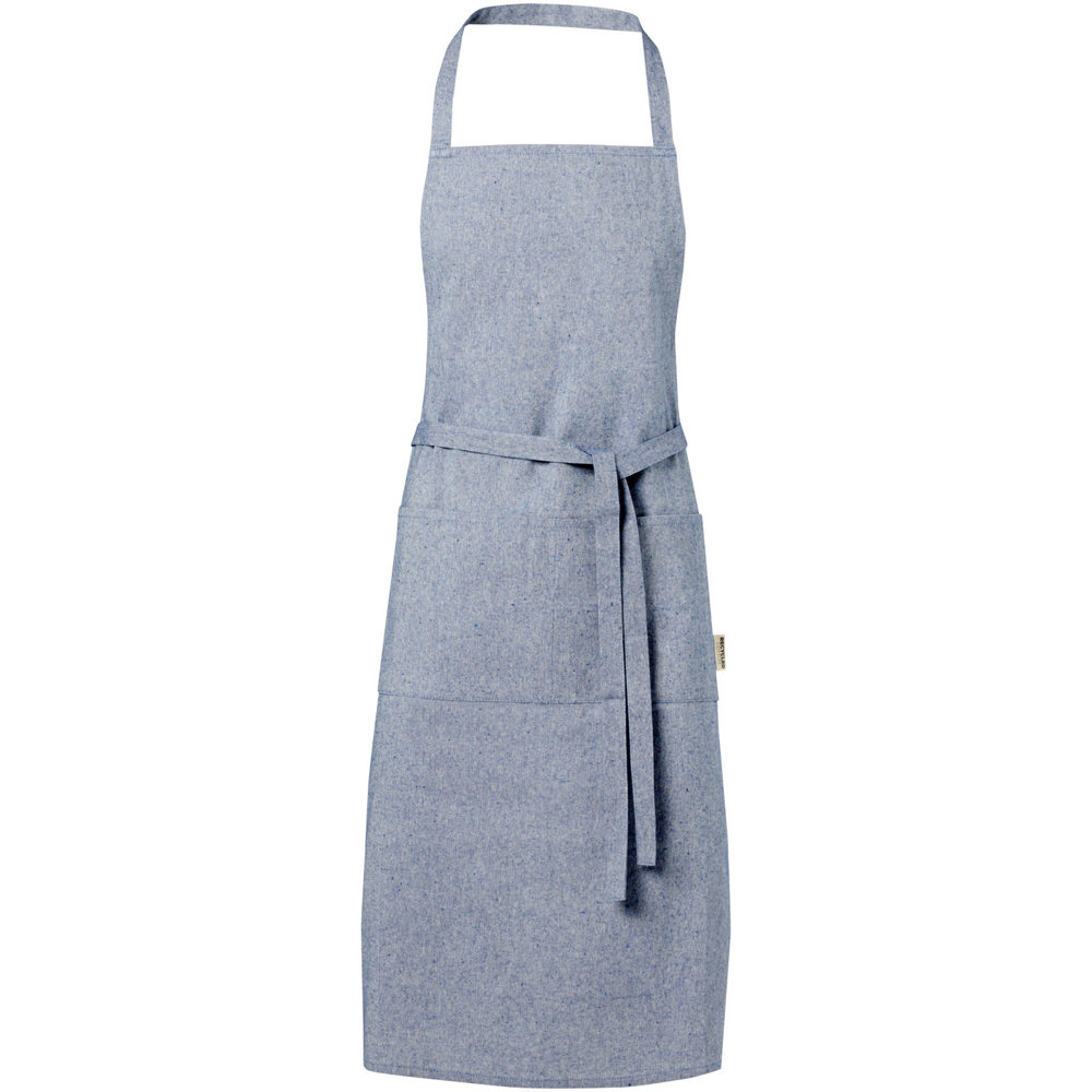 Pheebs 200 g/m² gerecycled katoenen schort - bedrukt of onbedrukt verkrijgbaar - Gemêleerd blauw