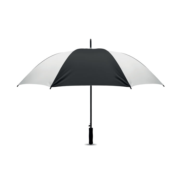 SWANSEA - Paraplu, 27 inch - kopen of bedrukken - wit/zwart