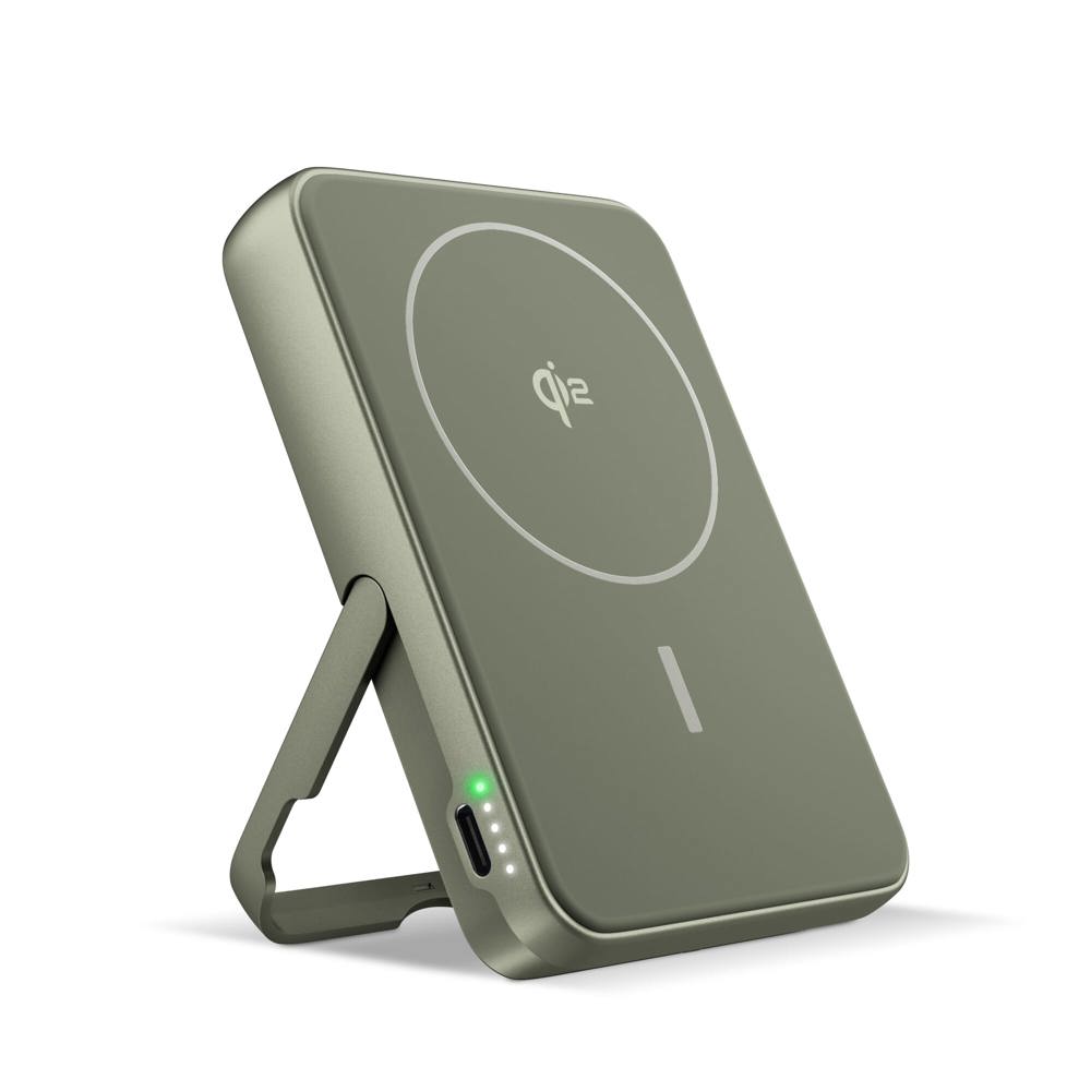 Fresh 'n Rebel Draadloze Powerbank 10000mAh Geschikt voor MagSafe - Dried Green