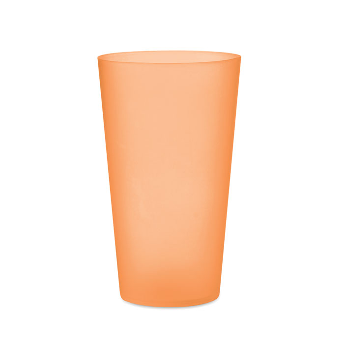 FESTA LARGE - Herbruikbare event beker 500ml - kopen of bedrukken - transparant oranje