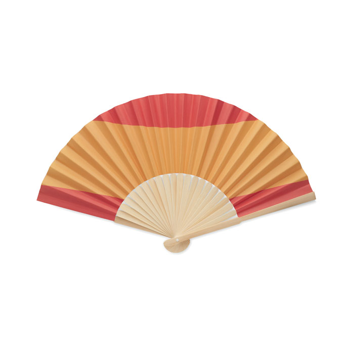 FUNFAN - Handwaaier met vlagontwerp - met logo of onbedrukt bestellen - Rood