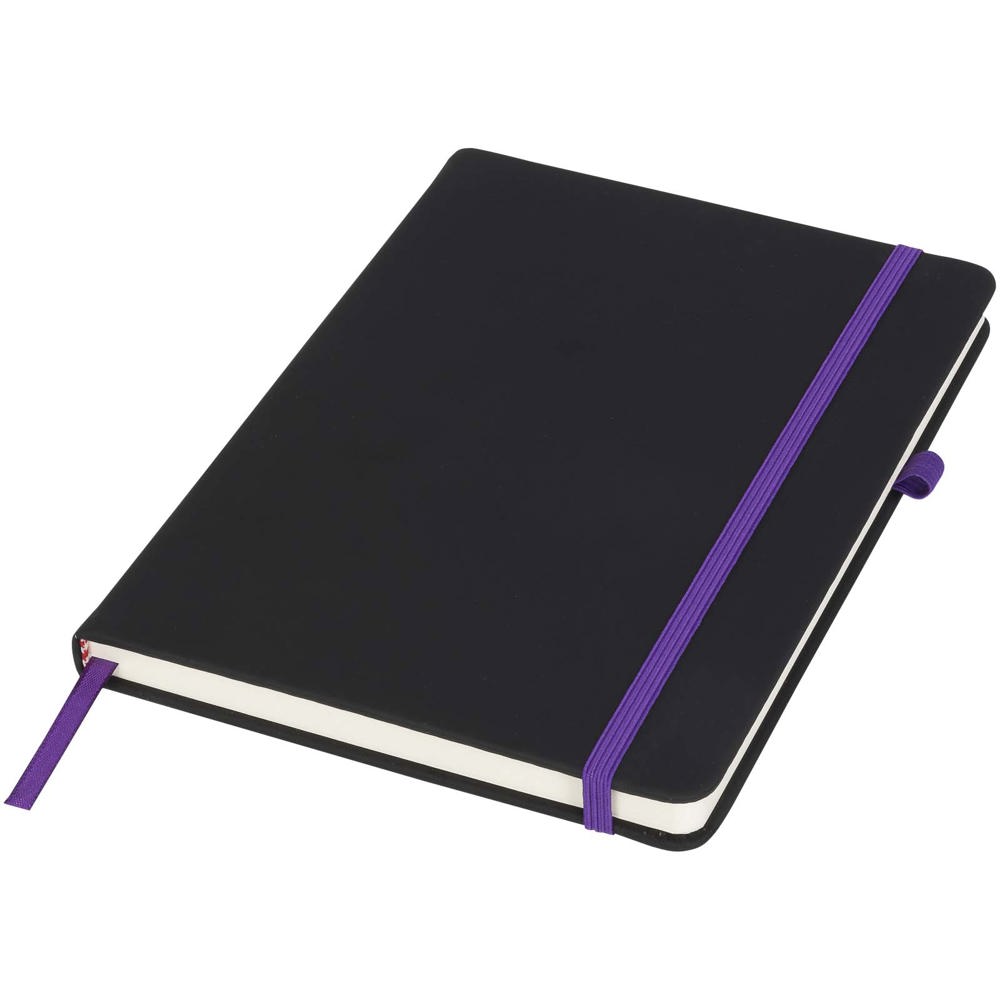 Noir medium notitieboek - met logo of onbedrukt bestellen - Zwart, Paars