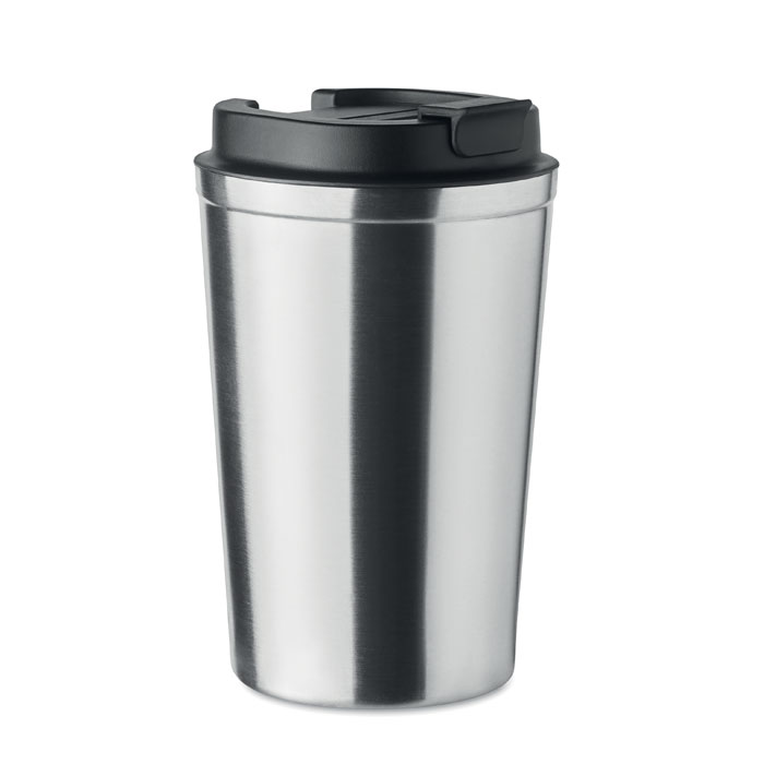 BRACE - Dubbelwandige drinkbeker - met logo of onbedrukt bestellen - Mat Zilver