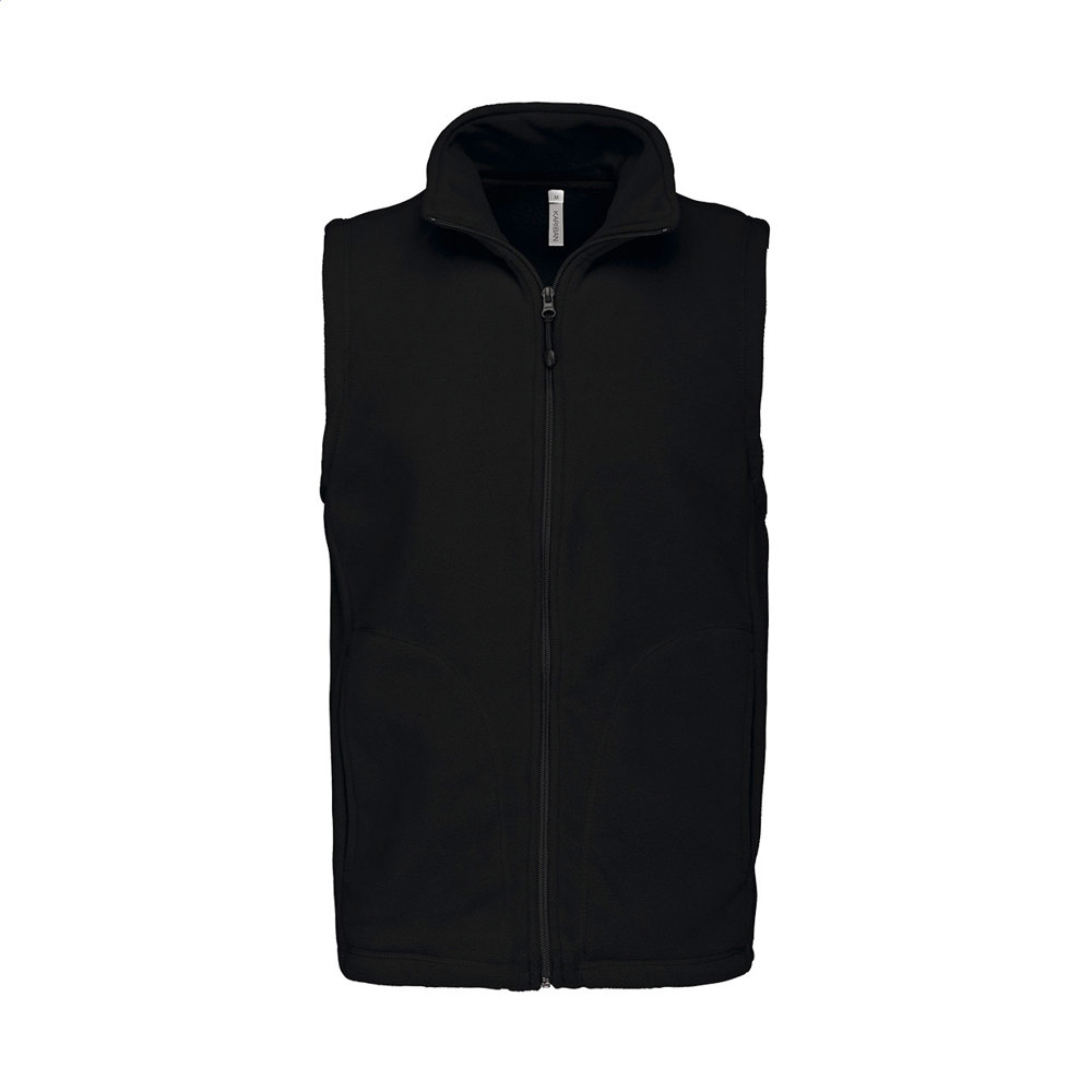 KA913 - fleece bodywarmer vest - met logo of onbedrukt bestellen - Zwart