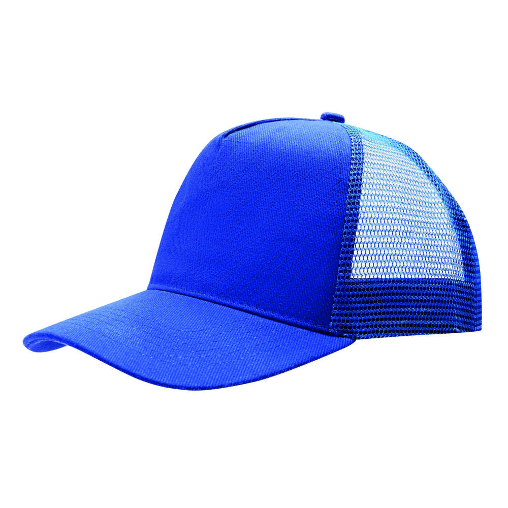 FASTBALL - Cap met 5 panelen - met logo of onbedrukt bestellen - kobaltblauw
