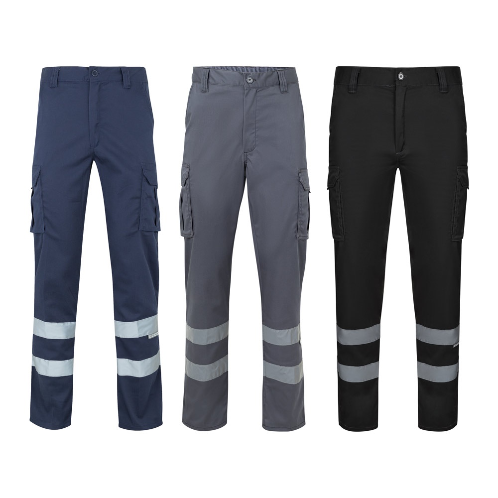 VL DIONYSUS. Multi-pocket stretchbroek (240g/m²), in katoen (46%), EME (38%) en polyester (16%) - met logo of
