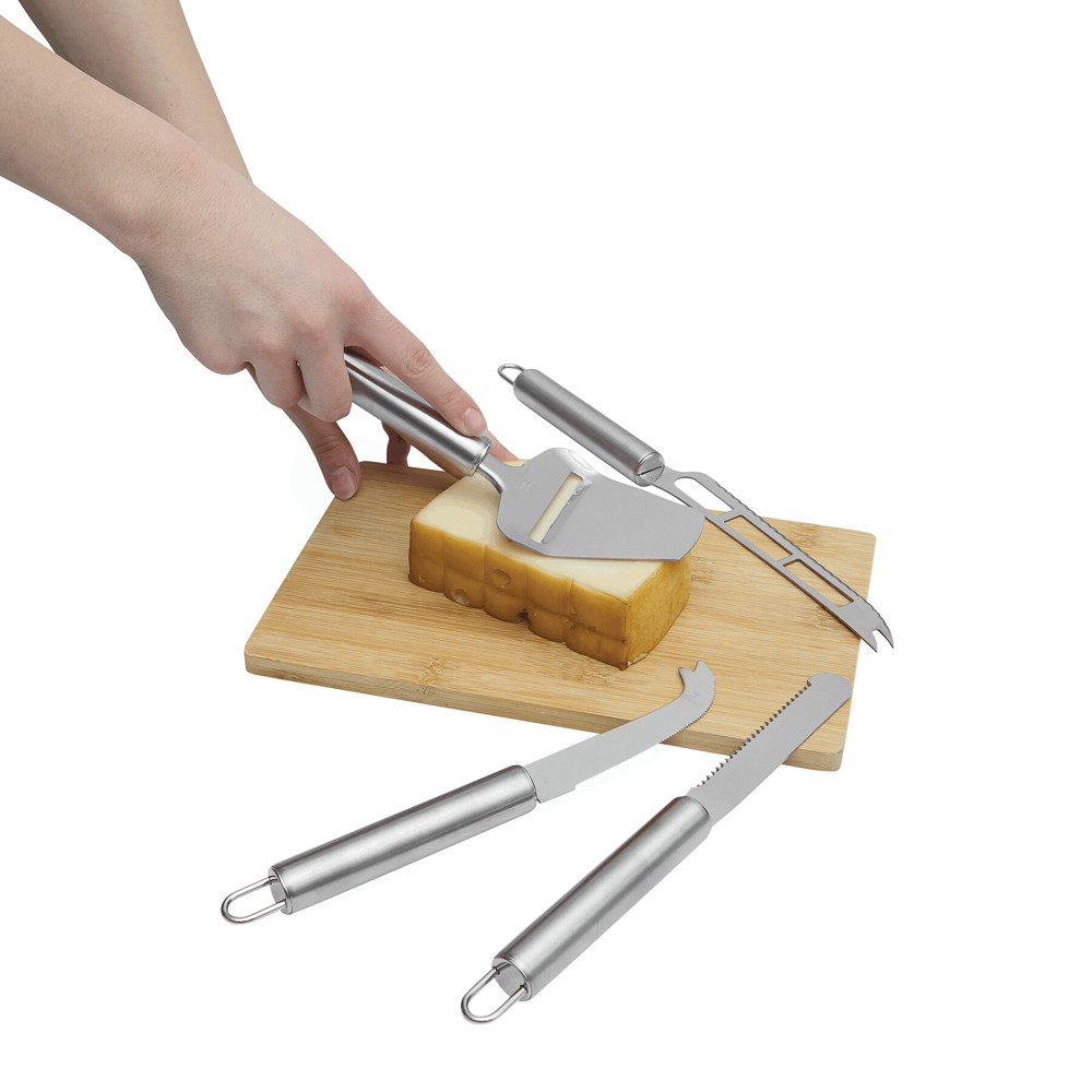 CHEESE - 4 delig kaasmessen set - bedrukt of onbedrukt verkrijgbaar