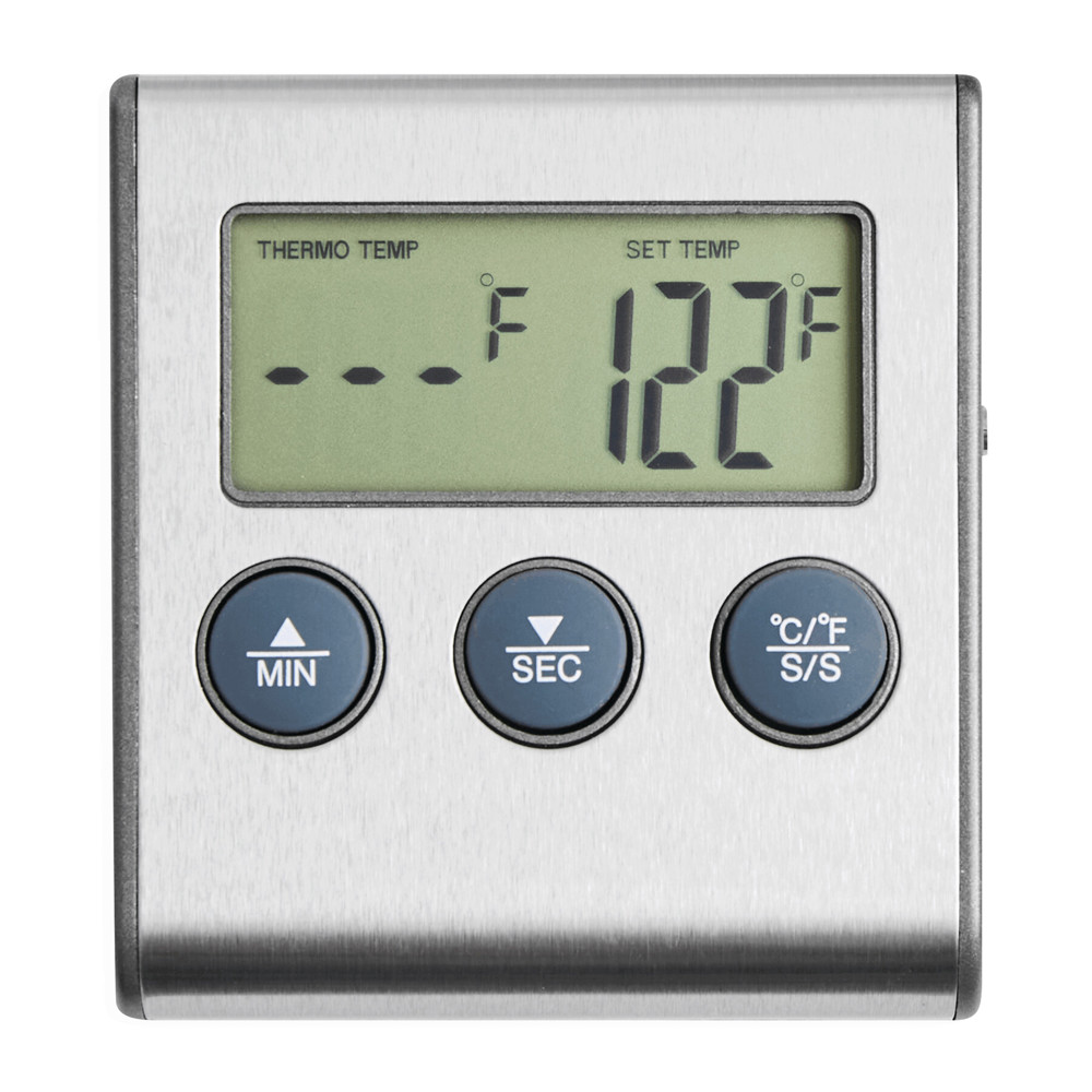 GOURMET - Kookthermometer van RVS met LCD display - met logo of onbedrukt bestellen