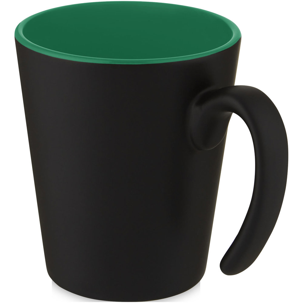 Oli 360 ml keramische mok met handvat - kopen of bedrukken - Groen, Zwart