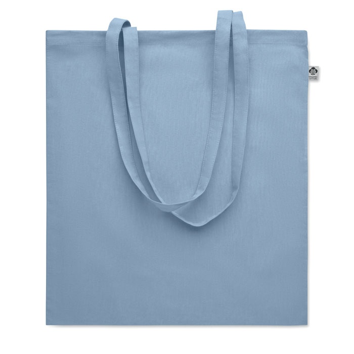 ONEL - Tas organisch katoen 180 gr/m² - bedrukt of onbedrukt verkrijgbaar - Babyblauw