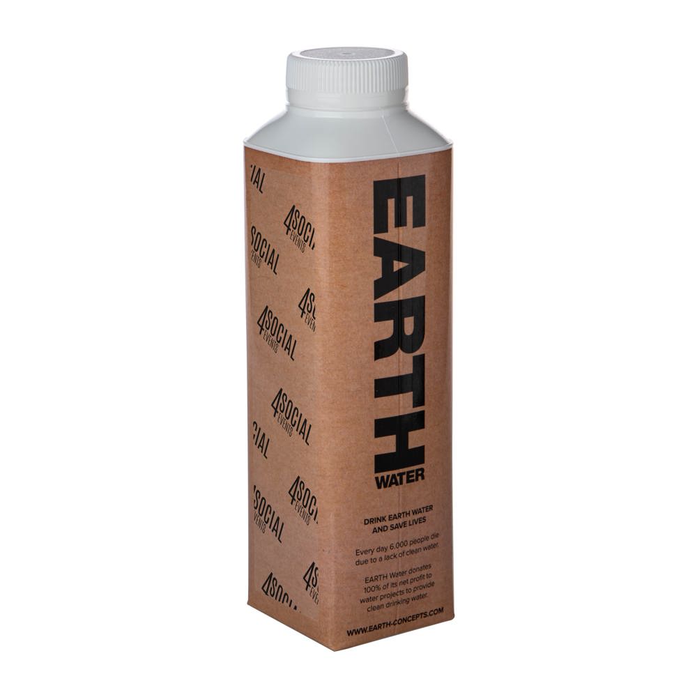 EARTH Water Tetra Pak 500 ml - bedrukt of onbedrukt verkrijgbaar - Bruin
