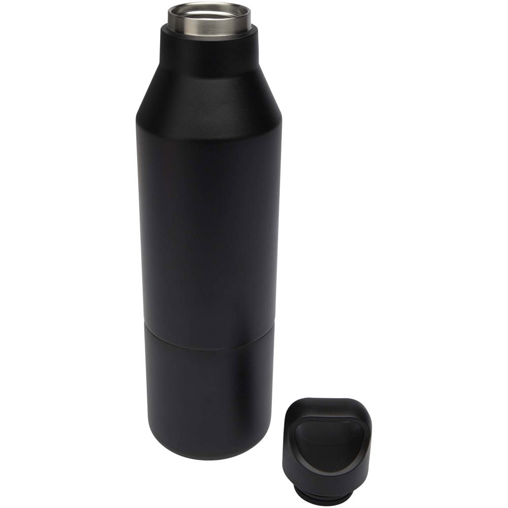 Odessy 600 ml RCS gecertificeerde, geïsoleerde fles van gerecycled roestvrijstaal met 300 ml beker