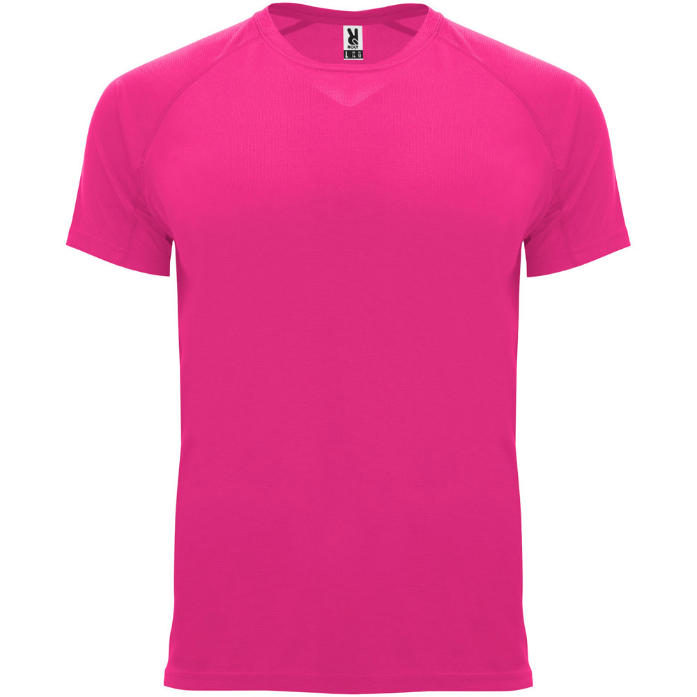 Bahrain sportshirt met korte mouwen voor heren - bedrukt of onbedrukt verkrijgbaar - Roze fluor