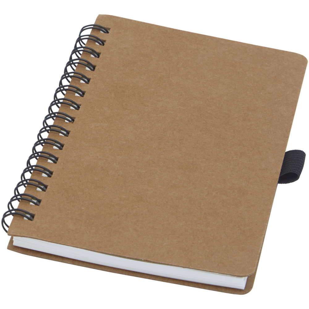 Cobble A6 wire-o gerecycled kartonnen notitieboek met steenpapier - voor bedrijven en relatiegeschenken