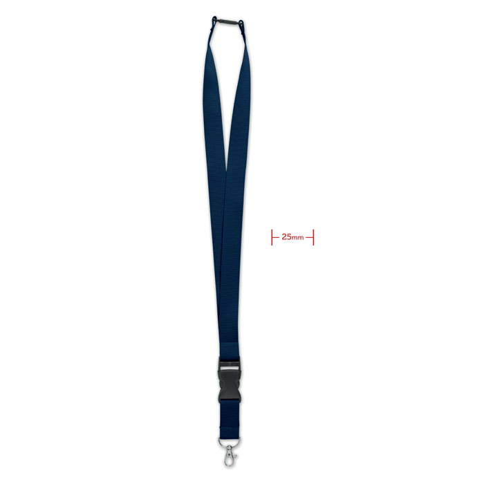 WIDE LANY - Lanyard 25mm - bedrukt of onbedrukt verkrijgbaar - blauw