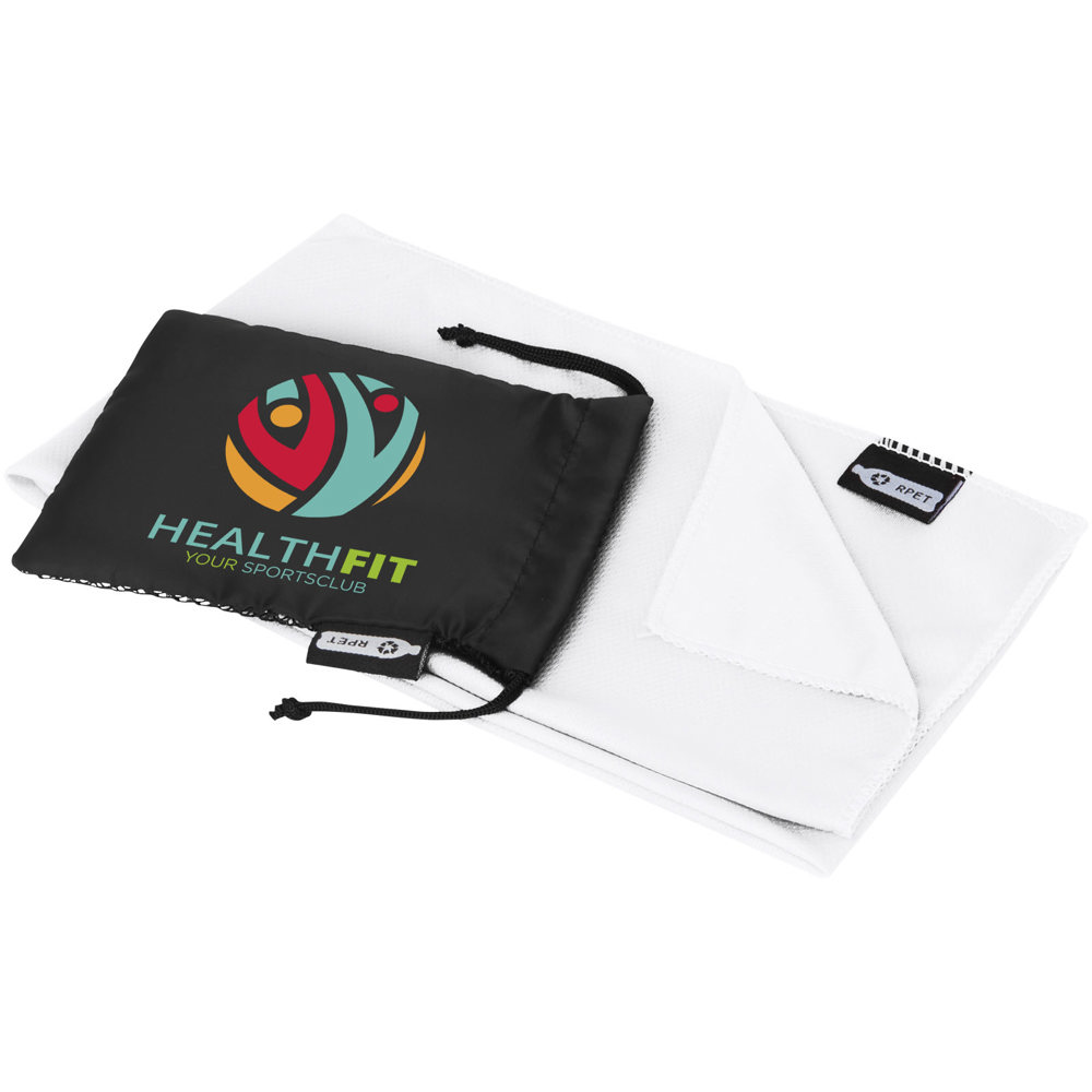 Raquel gerecyclede PET sport koelhanddoek in een pouch 80 x 30 cm