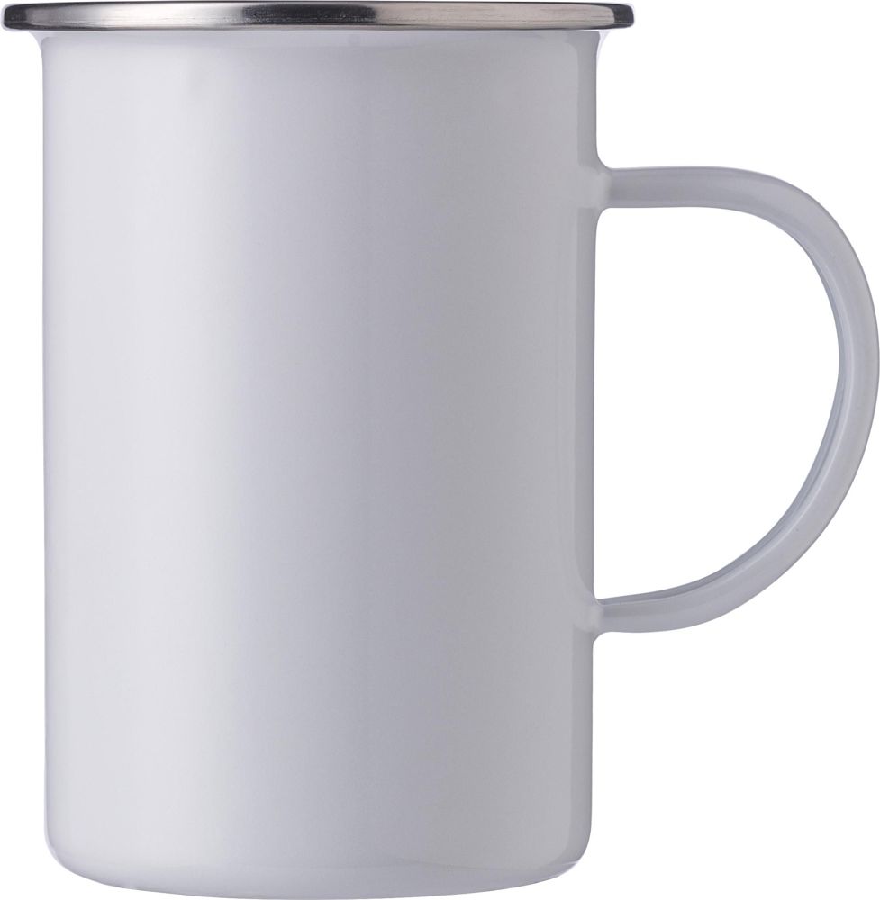 Emaille mok (450 ml) Ayden - voor bedrijven en relatiegeschenken - Wit