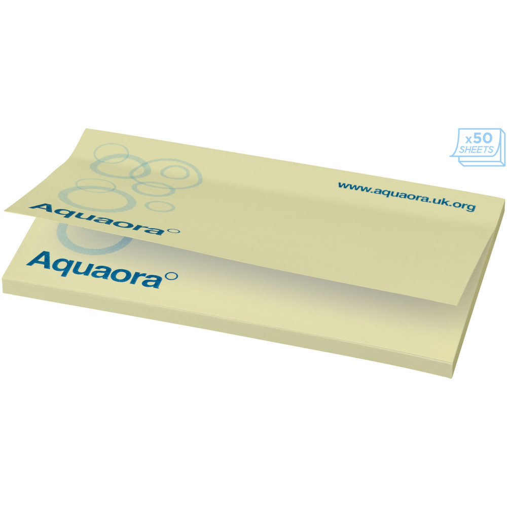 Sticky-Mate® sticky notes 127x75 mm - voor bedrijven en relatiegeschenken - Lichtgeel