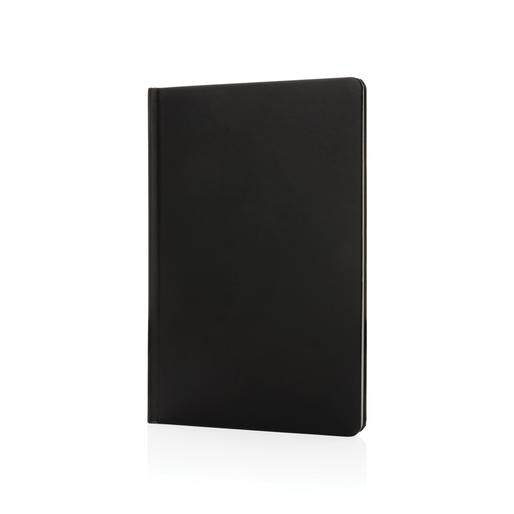 Impact hardcover steenpapier notitieboek A5 - met logo of onbedrukt bestellen - zwart (± PMS black)